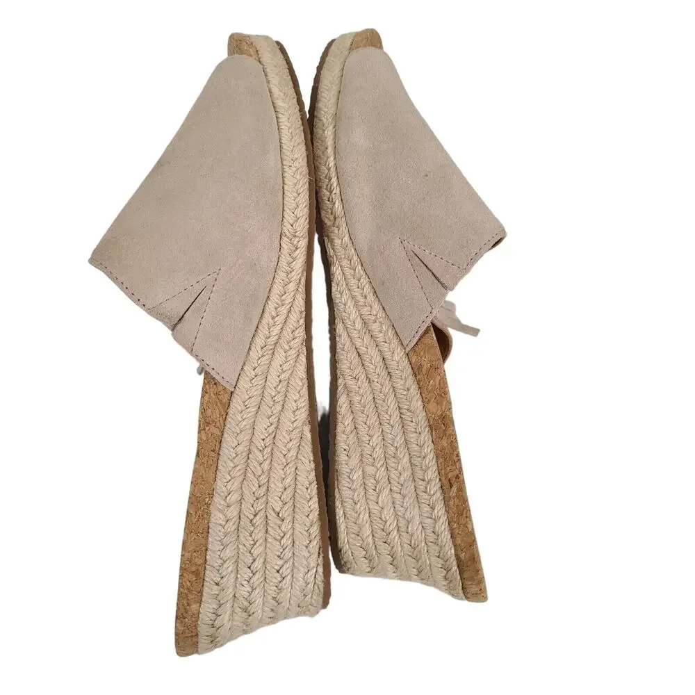 Ugg Danes Fringe Suede Espadrille Wedge‎ Sandal Size 11